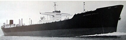1959年,日本造的长288米的“UNIVERSE APOLLO”号成为全球第一艘超过10万吨的油轮(104520吨)。