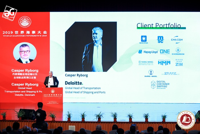 Casper Ryborg, Deloitte’s Global Head of Transportation and Shipping & Ports, Denmark, delivered a speech.